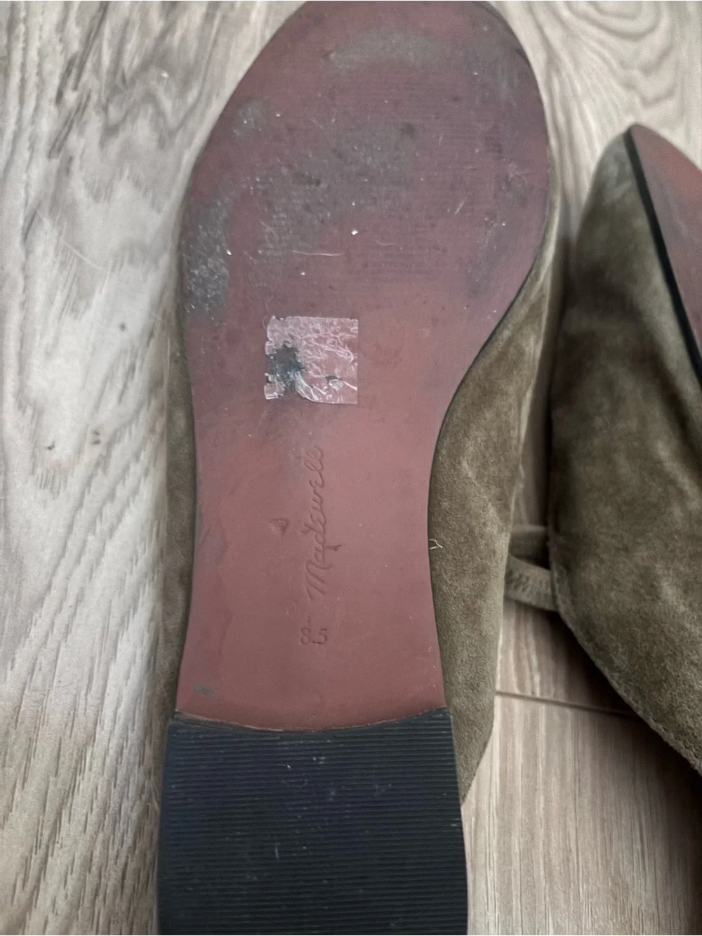Madewell Olive Suede Mules - Picture 4 of 4
